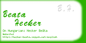 beata hecker business card